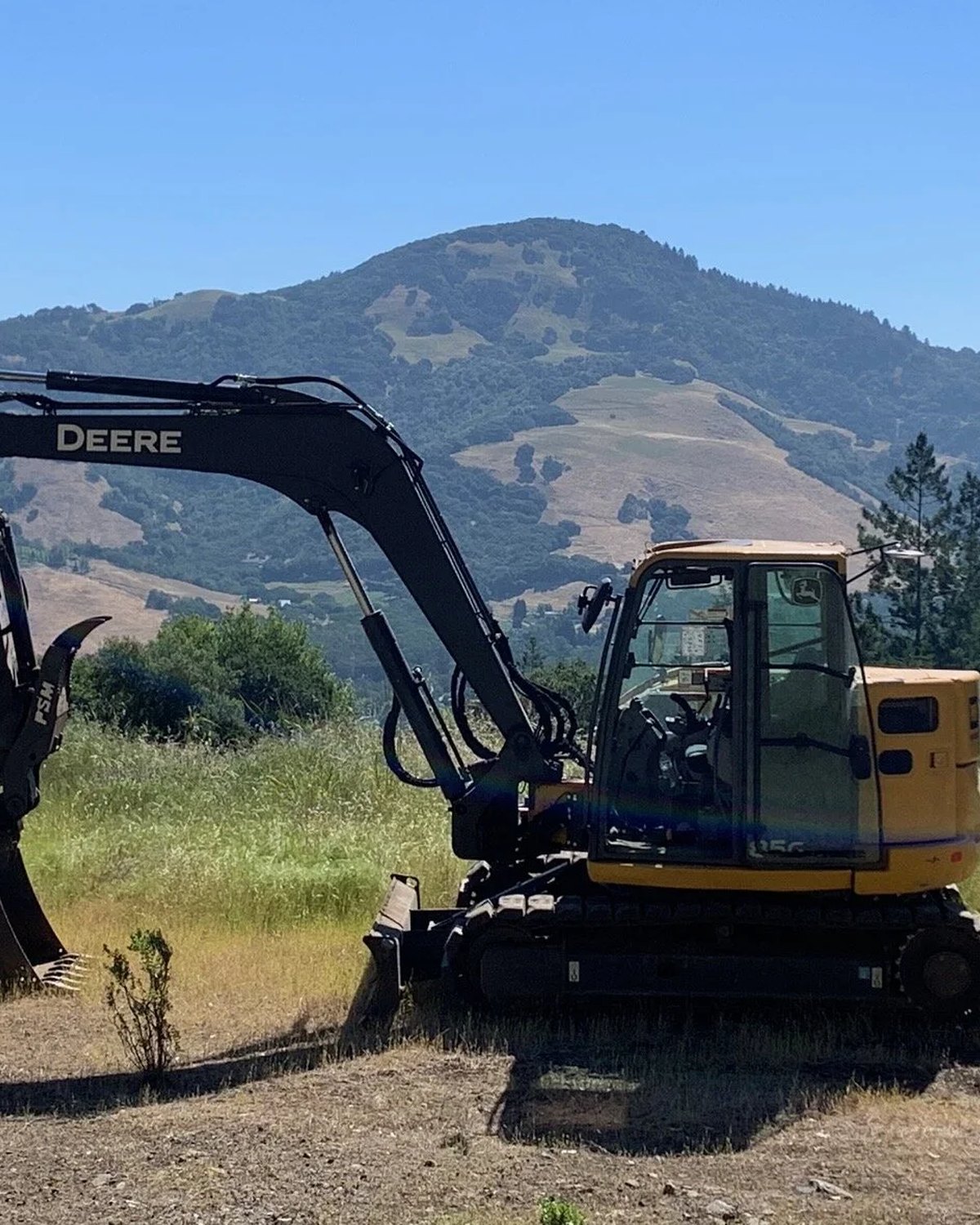 Daher Development equipment staged on a Sonoma County site