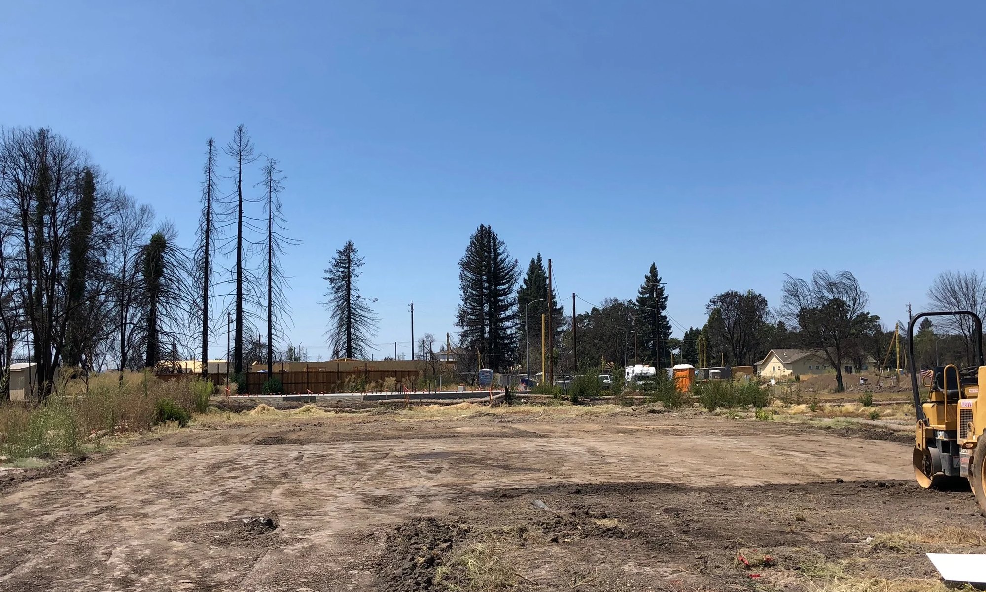 A cleared Sonoma County site ready for rebuild