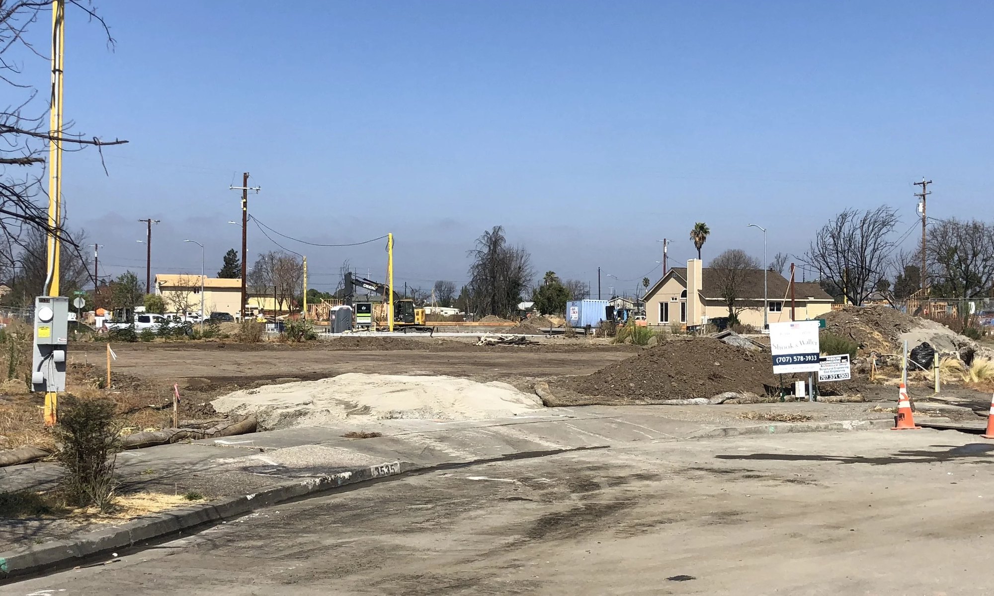 A Daher Development site with paving and utilities in progress