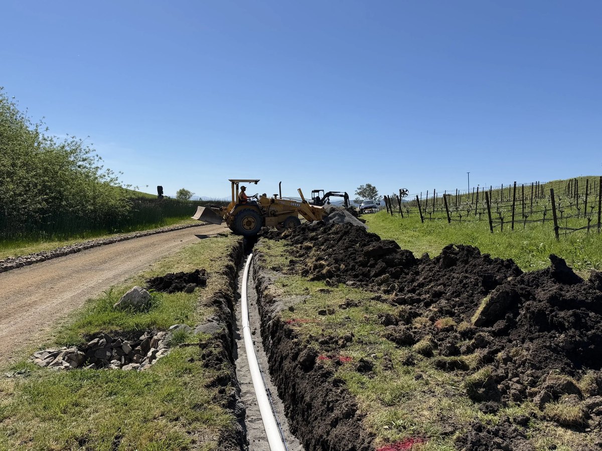 Vineyard Utility Run, a Daher Development jobsite